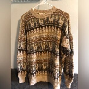 100% Alpaca Sweater with Alpaca Design